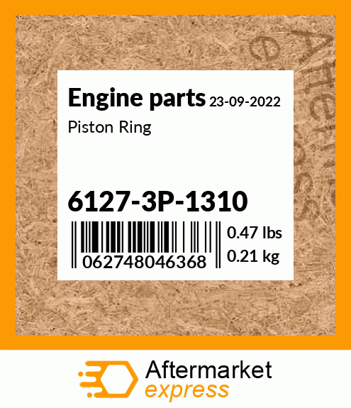 Spare part 6127-3P-1310 + Piston Ring