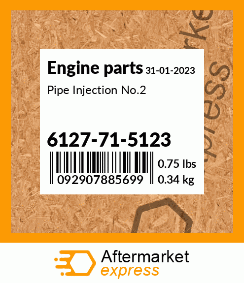 Spare part 6127-71-5123 + Pipe Injection No.2