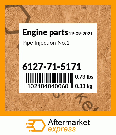 Spare part 6127-71-5171 + Pipe Injection No.1