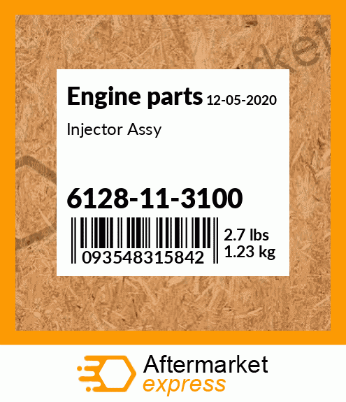 Spare part 6128-11-3100 + Injector Assy