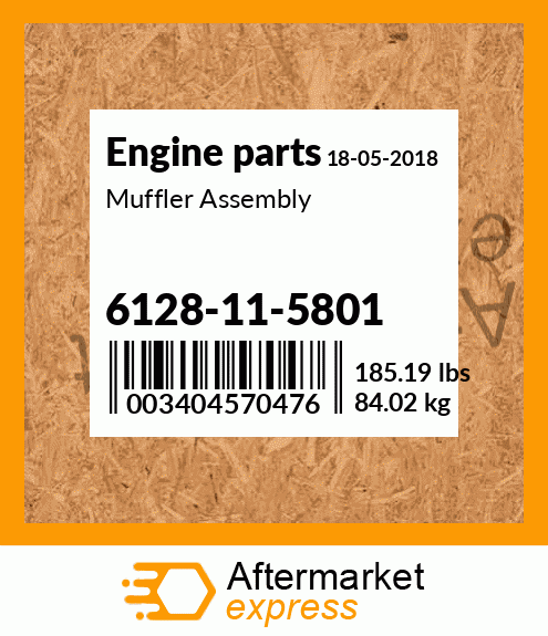 Spare part 6128-11-5801 + Muffler Assembly