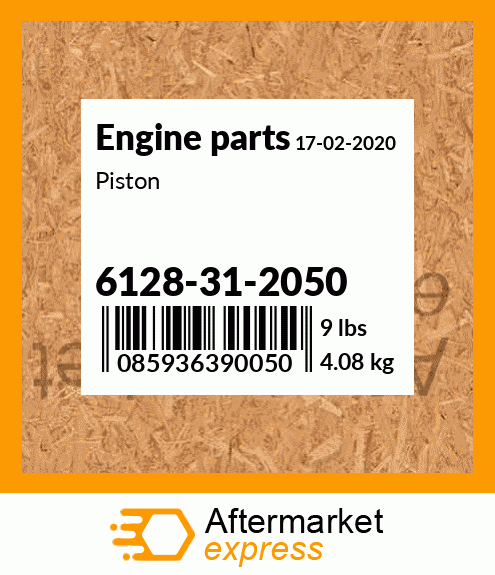 Spare part 6128-31-2050 + Piston