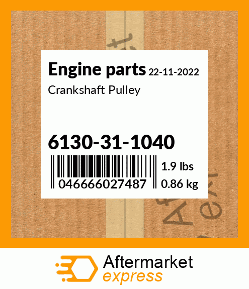 Spare part 6130-31-1040 + Crankshaft Pulley