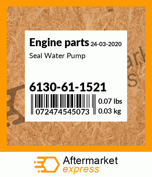 Spare part 6130-61-1521 + Seal Water Pump