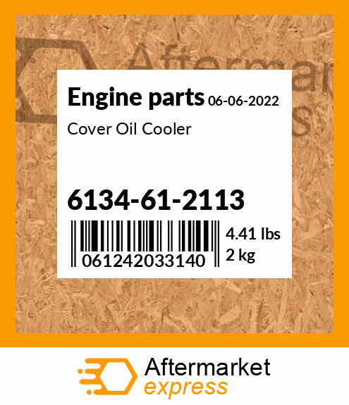 Spare part 6134-61-2113 + Cover Oil Cooler