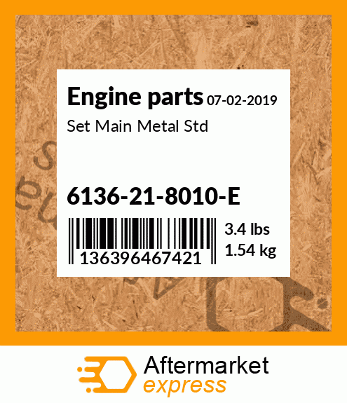 Spare part 6136-21-8010-E + Set Main Metal Std