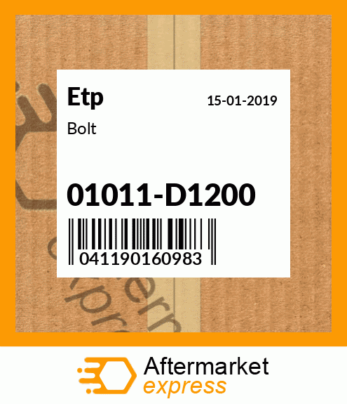 Spare part 01011-D1200 + Bolt