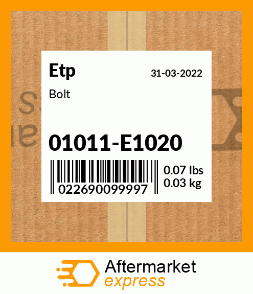 Spare part 01011-E1020 + Bolt