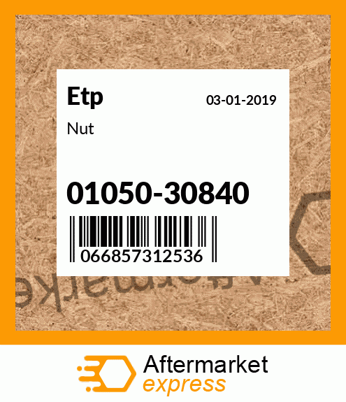 Spare part 01050-30840 + Nut