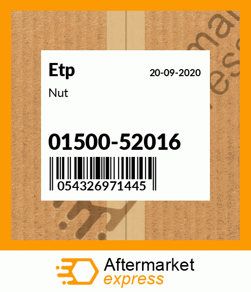 Spare part 01500-52016 + Nut