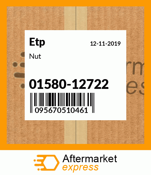 Spare part 01580-12722 + Nut