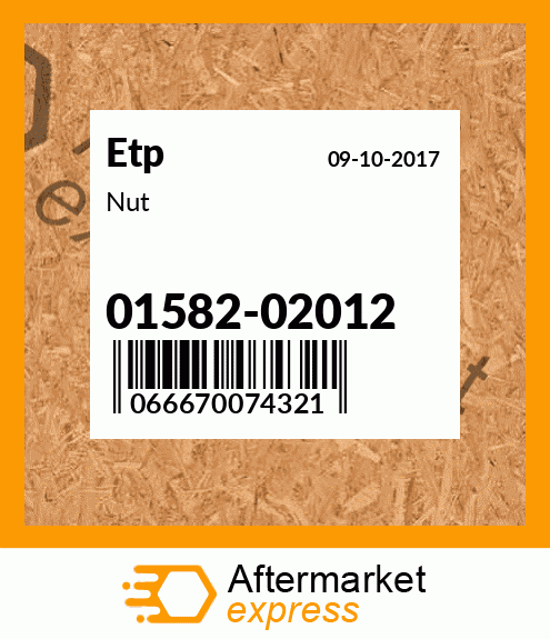 Spare part 01582-02012 + Nut