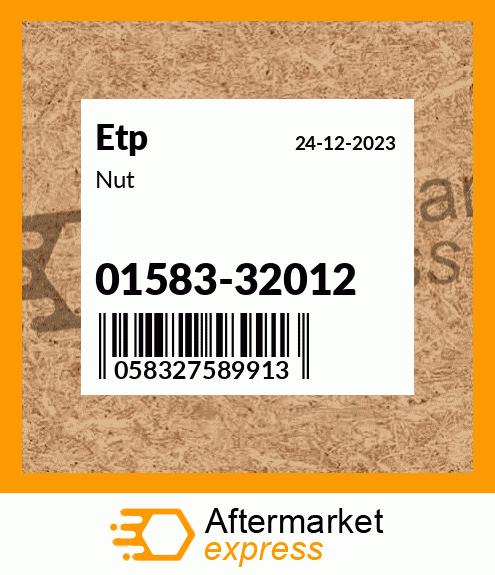 Spare part 01583-32012 + Nut