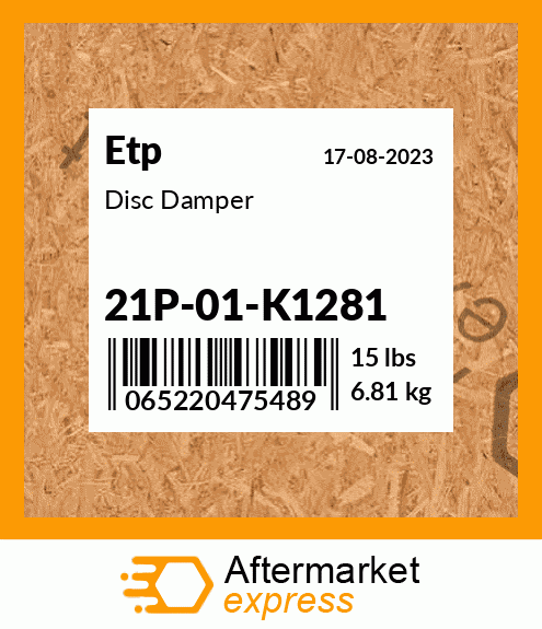 Disc Damper 21P-01-K1281