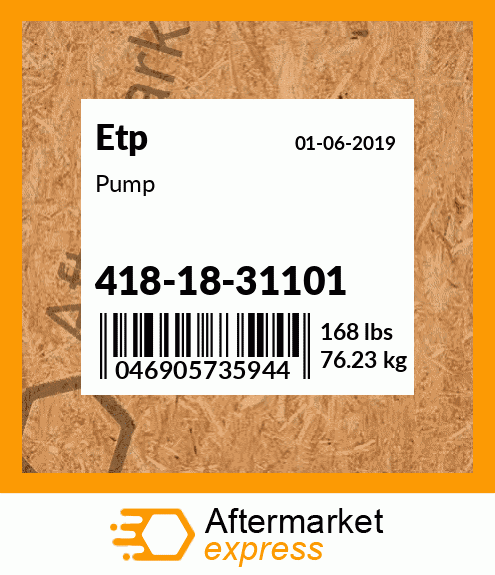 Pump 418-18-31101