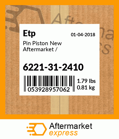 Pin Piston New Aftermarket / 6221-31-2410
