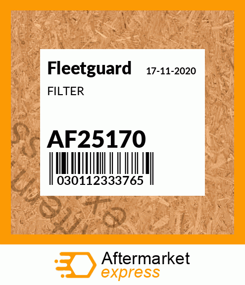 Spare part AF25170 + FILTER