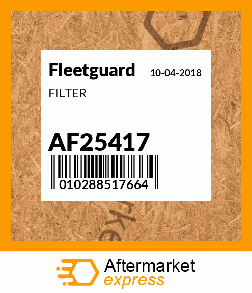 Spare part AF25417 + FILTER