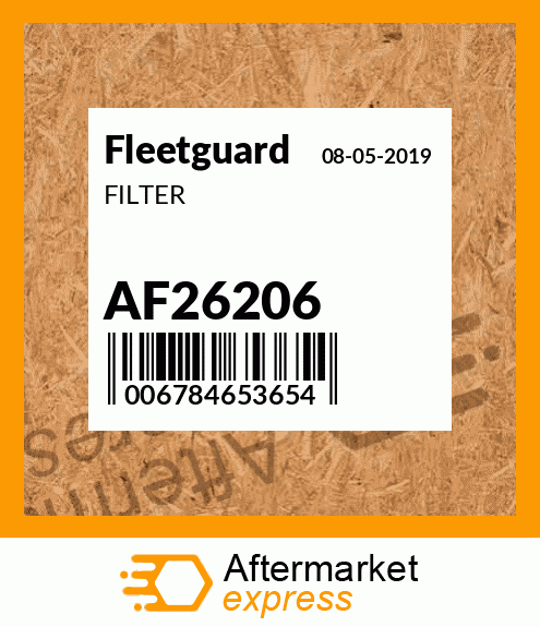 Spare part AF26206 + FILTER