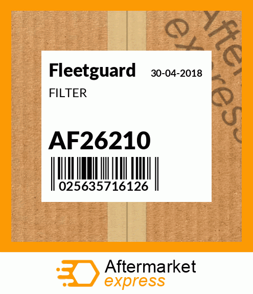 Spare part AF26210 + FILTER