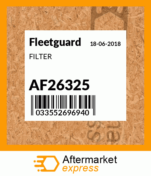 Spare part AF26325 + FILTER