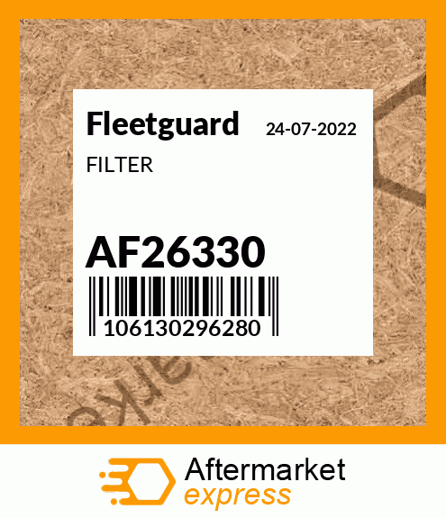 Spare part AF26330 + FILTER