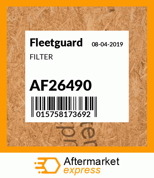 Spare part AF26490 + FILTER