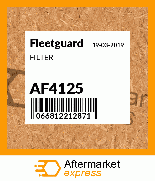 Spare part AF4125 + FILTER