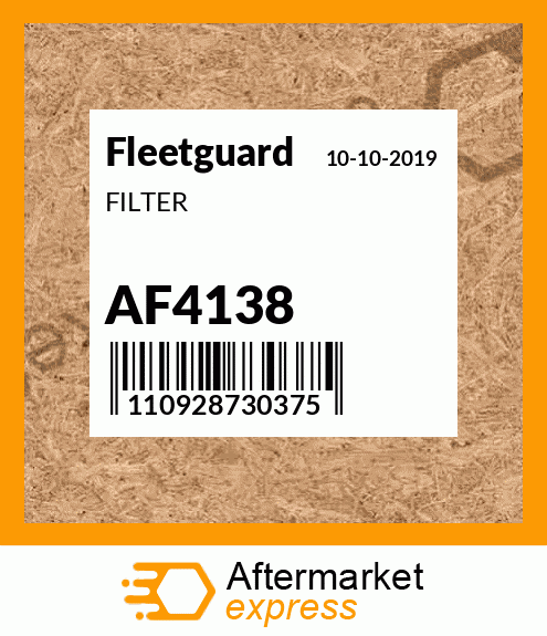 Spare part AF4138 + FILTER