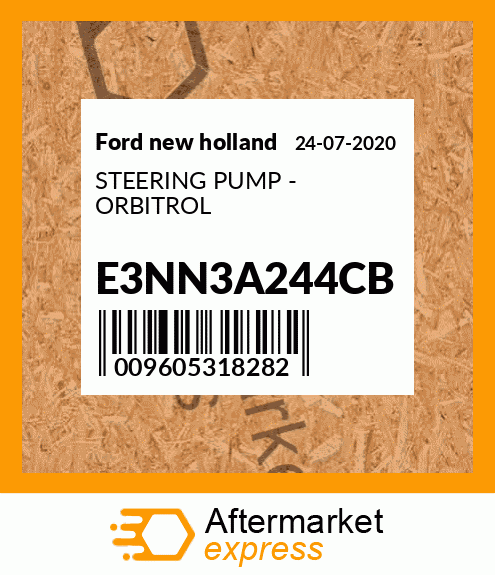 Spare part E3NN3A244CB + STEERING PUMP - ORBITROL