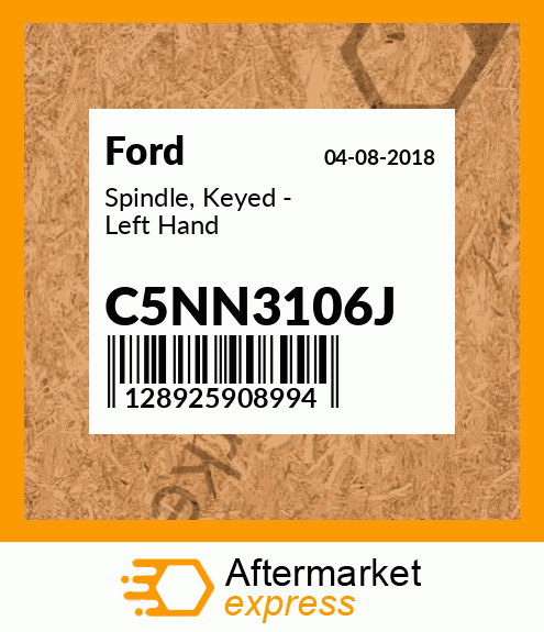 Spare part C5NN3106J + Spindle, Keyed - Left Hand