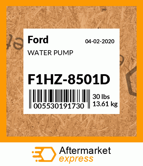 Spare part F1HZ-8501D + WATER PUMP