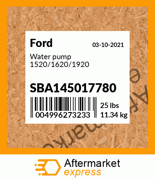 Spare part SBA145017780 + Water pump 1520/1620/1920