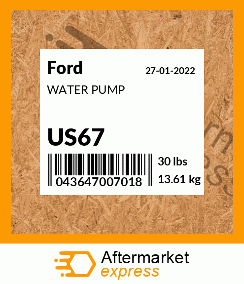 Spare part US67 + WATER PUMP