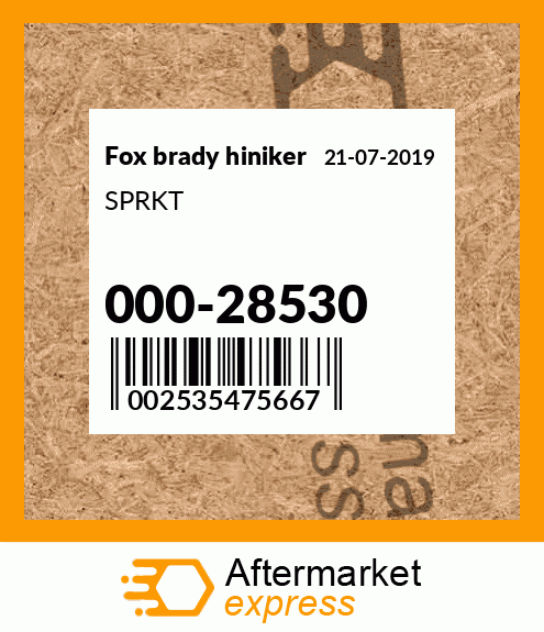 Spare part 000-28530 + SPRKT