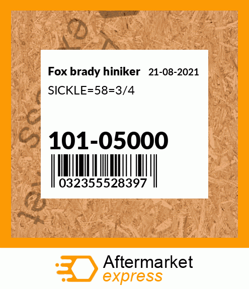 Spare part 101-05000 + SICKLE_58_3/4