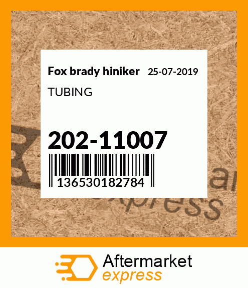 Spare part 202-11007 + TUBING