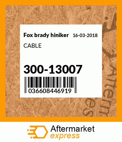 Spare part 300-13007 + CABLE