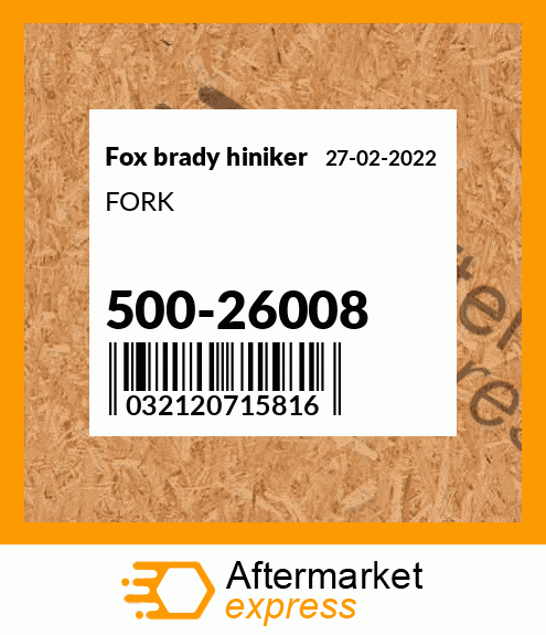 Spare part 500-26008 + FORK