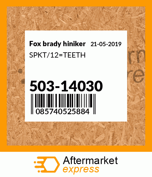 Spare part 503-14030 + SPKT/12_TEETH