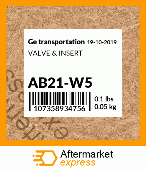 Spare part AB21-W5 + VALVE & INSERT