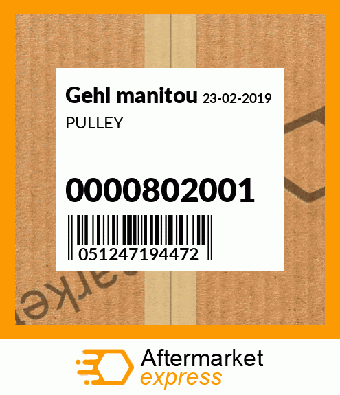 PULLEY 0000802001