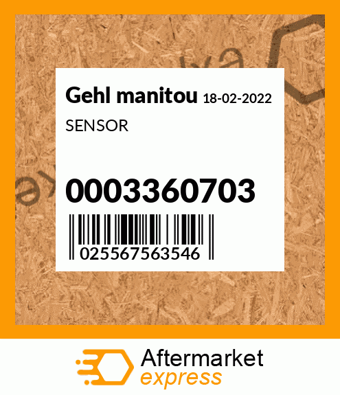 Spare part 0003360703 + SENSOR