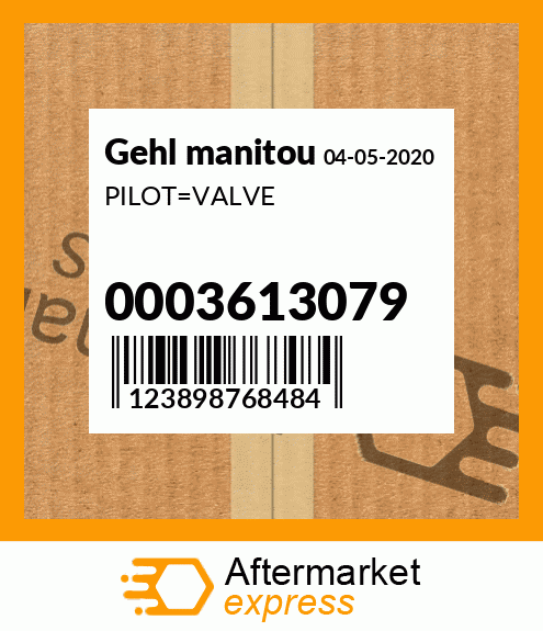 Spare part 0003613079 + PILOT_VALVE