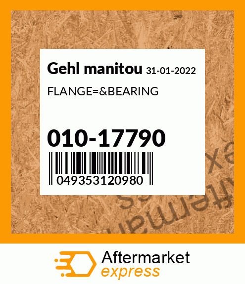 Spare part 010-17790 + FLANGE_&BEARING