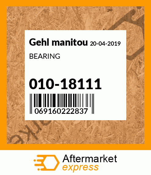 Spare part 010-18111 + BEARING