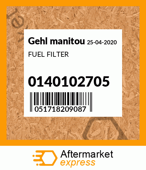 Spare part 0140102705 + FUEL FILTER