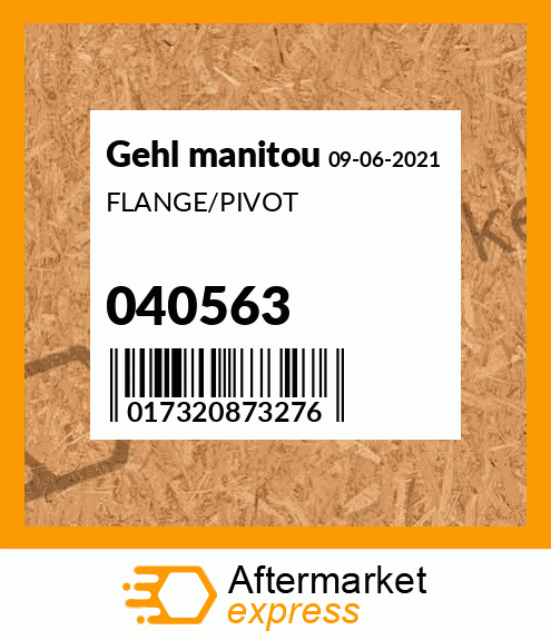 Spare part 040563 + FLANGE/PIVOT