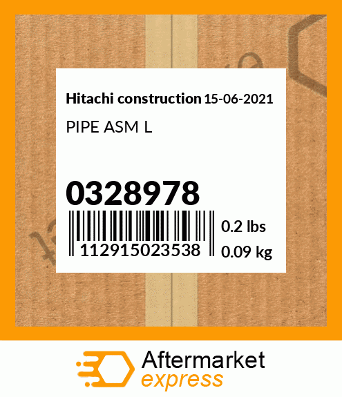 Spare part 0328978 + PIPE ASM L