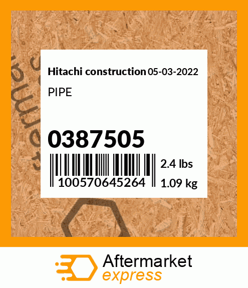 Spare part 0387505 + PIPE